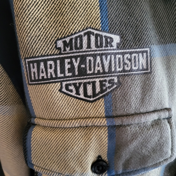 HARLEY DAVIDSON 100% Cotton Plaid Button-down sz L NWOT - Picture 3 of 8